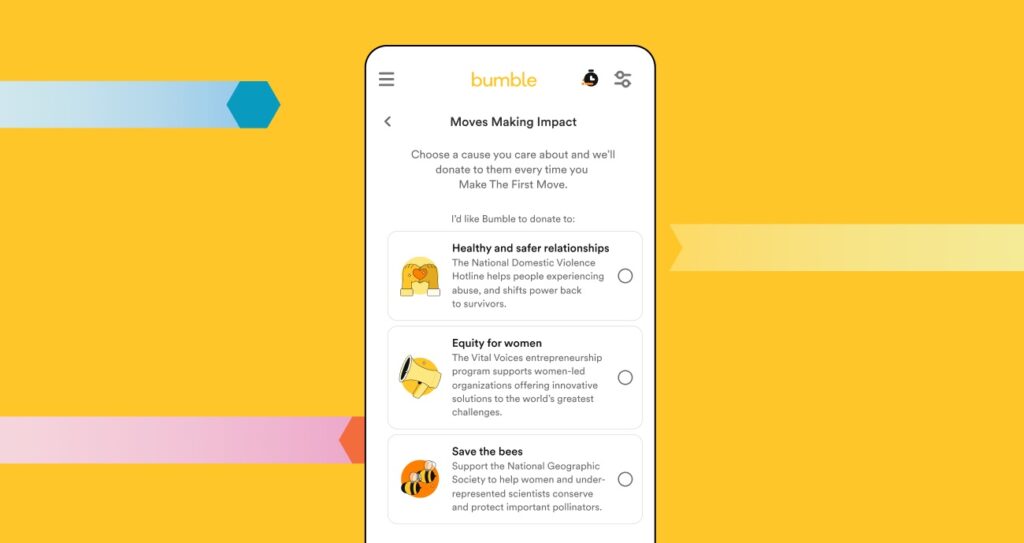To start with Moves Guide to Charitable Donations on Bumble